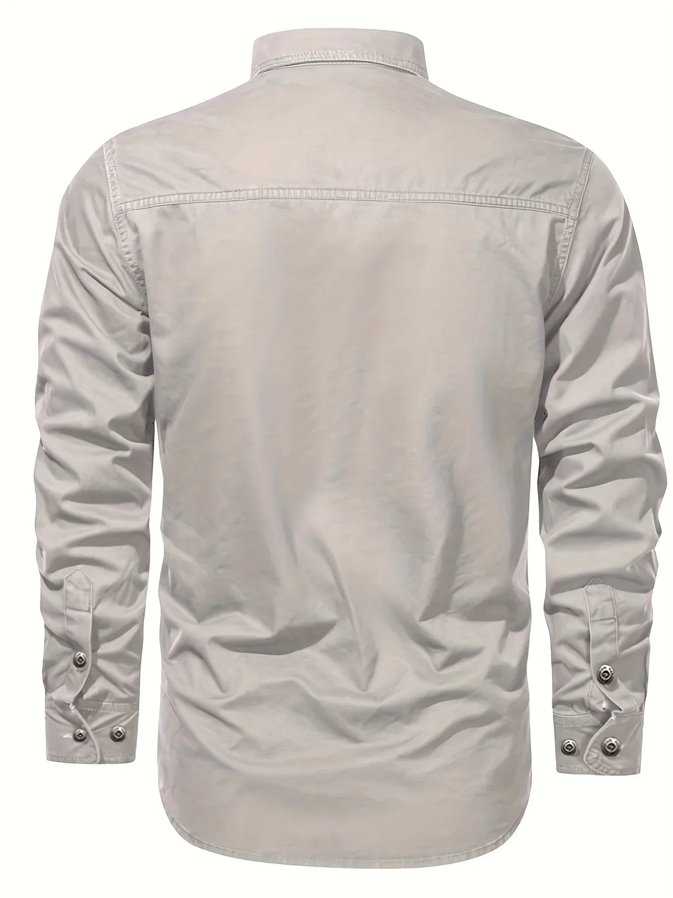 Men's Heavyweight Long Sleeve Shirt - Button-Up Formal & informal Shirt in, Classic Collar, Chest Pocket - Machine Washable Work, Outdoor, Everyday Shirt for Men - Spring/Fall Essential, Outdoor Casual Wear, Nonstretch Fabric