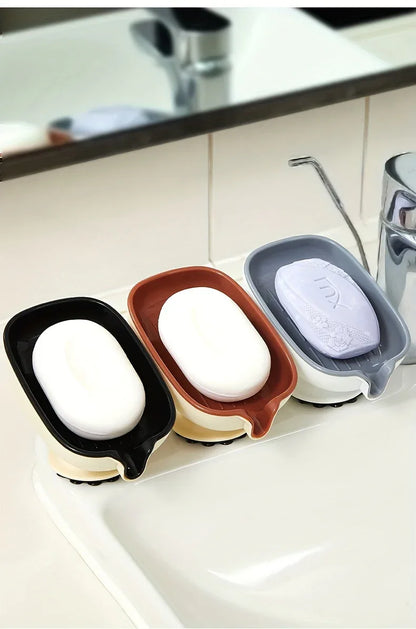Montero Milan Drain soap dish, soap holder, bathroom drain soap rack, household suction cup soap box without drilling, scented soap holder, scented soap tray, bathroom soap container and storage