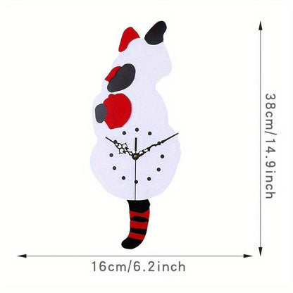 Charming Swinging Tail Kitten Clock for Any Room Decor - Montero Milan