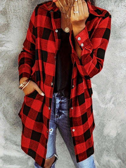 Relaxed Fit Plaid Shacket - Montero Milan