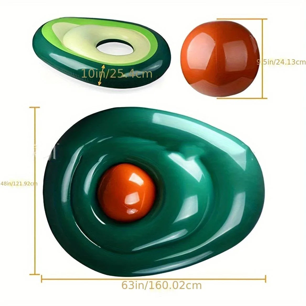 Avocado Pool Float with Removable Pit  - Montero Milan