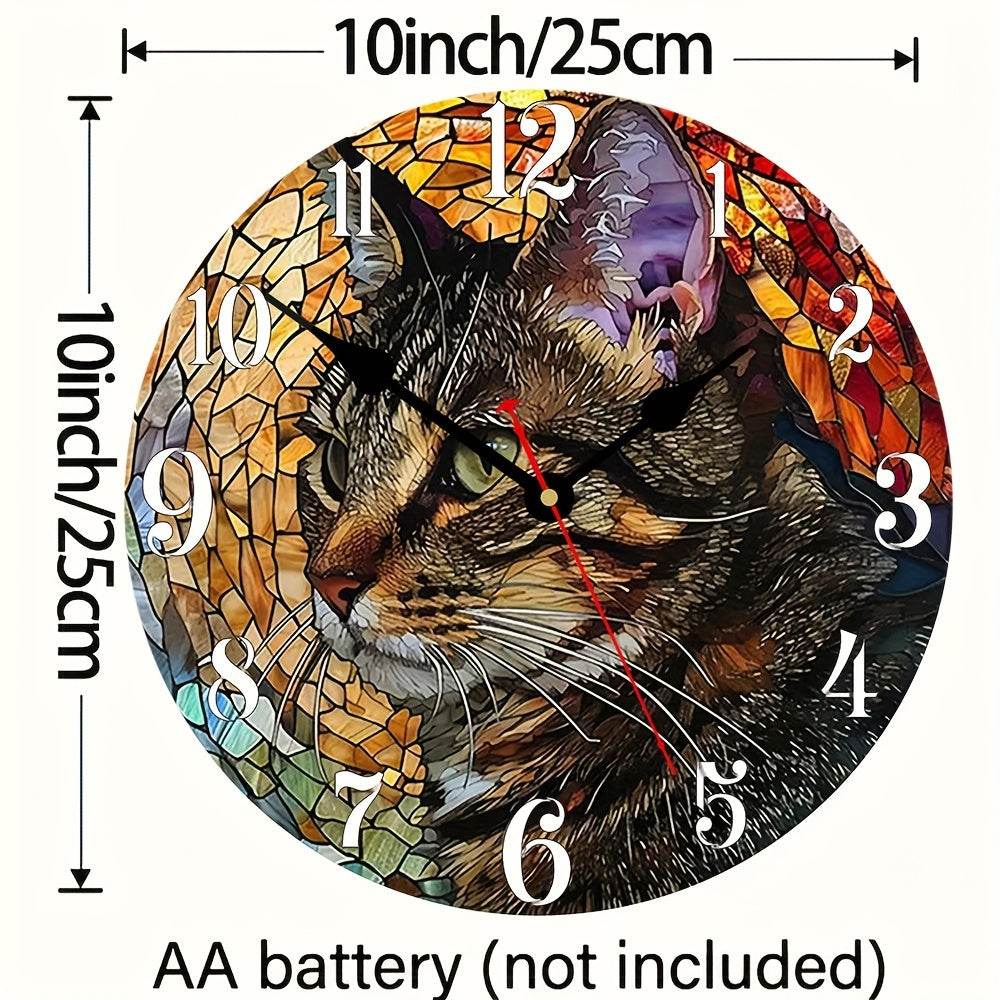 Cat Mosaic Wall Clock Perfect for Pet Lovers - Montero Milan