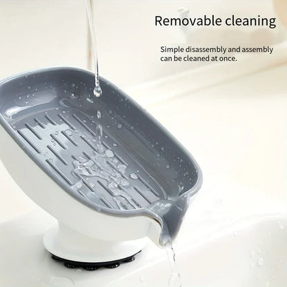 Montero Milan Drain soap dish, soap holder, bathroom drain soap rack, household suction cup soap box without drilling, scented soap holder, scented soap tray, bathroom soap container and storage