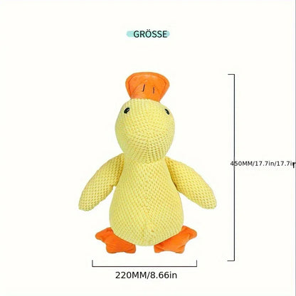 SweetS Large Dog Chew Toy - Heavy-Duty Plush Chew Proof Duck, Interactive Squeaker, for Puppies & Adult Dogs, Teeth Cleaning, No Batteries Needed, Safe for Aggressive Chewers - Ideal for Golden Retrievers, Corgis, Cats - Dura
