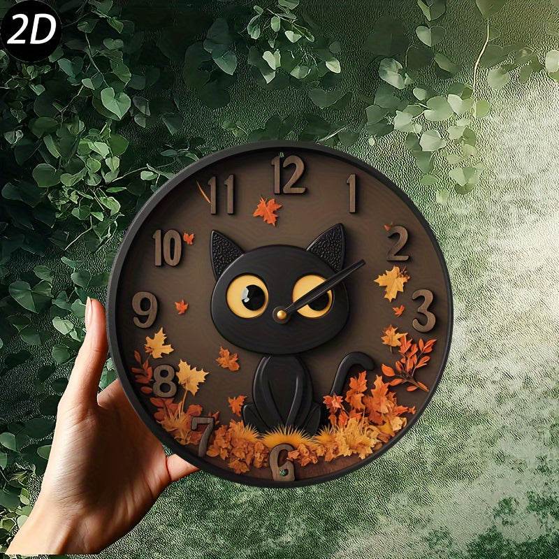 Autumn Kitty 2D Metal Wall Art Decor Sign - Montero Milan