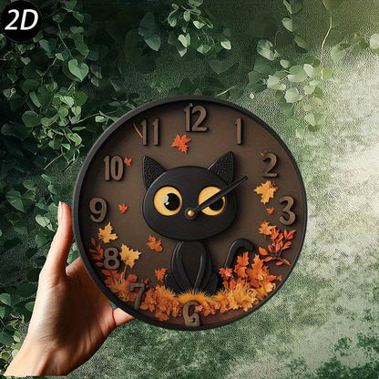 Autumn Kitty 2D Metal Wall Art Decor Sign - Montero Milan