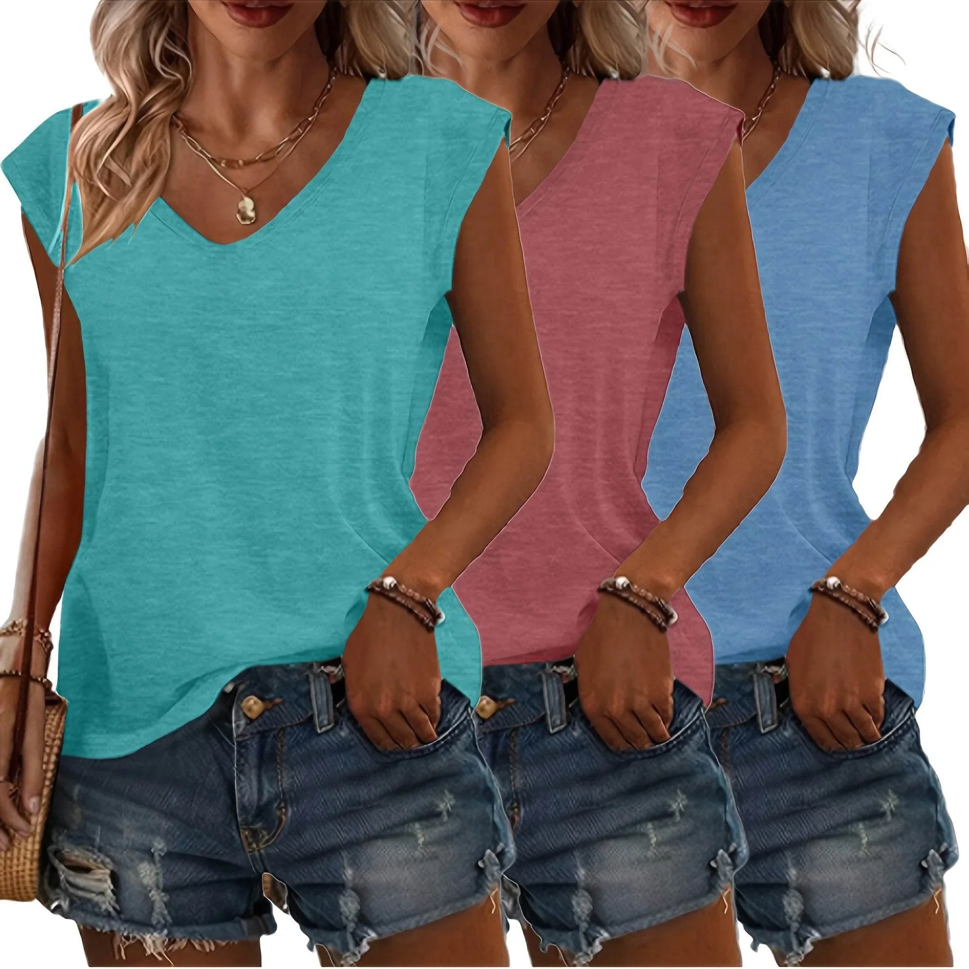 Classic V-Neck Tee (3-Pack Set) - Montero Milan