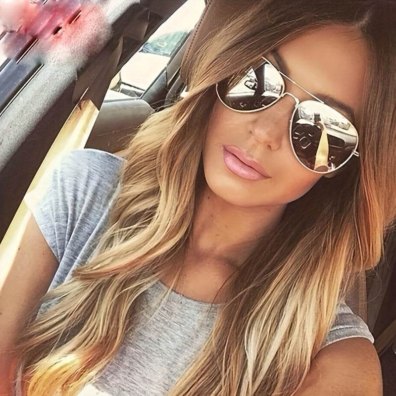 Unisex Retro Mirrored Aviator Sunglasses  - Montero Milan