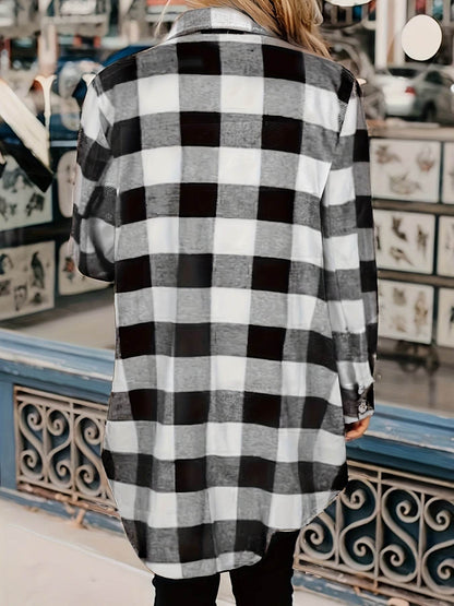 Relaxed Fit Plaid Shacket - Montero Milan