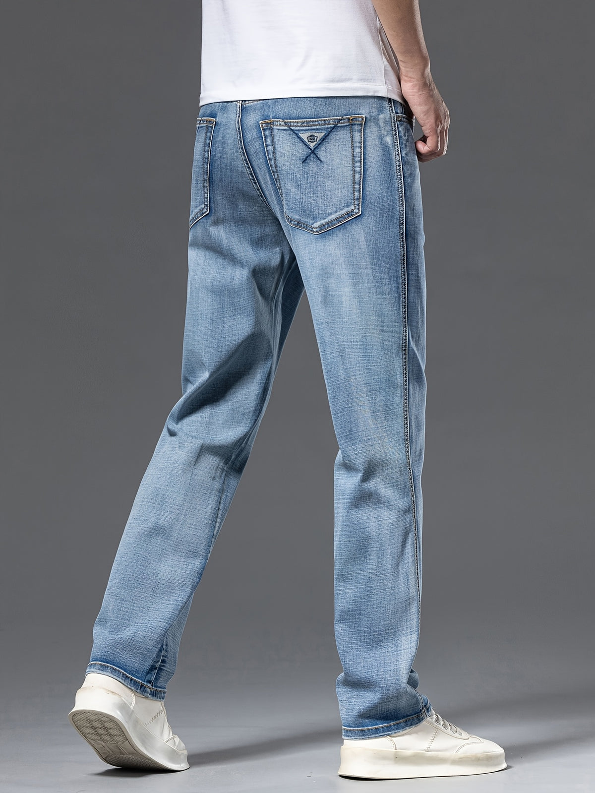 Geng Yuanshi High-End Summer Men's Jeans New Trend Fashion Straight-Leg Light Business Stretch Denim Pants, Autumn Essentials