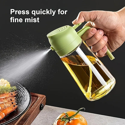 Montero Milan 1 Portable Olive Oil Sprayer and Pourer | 470ML Plastic Kitchen Oil Bottle for Cooking, BBQ, Air Fryers, Baking, Salads