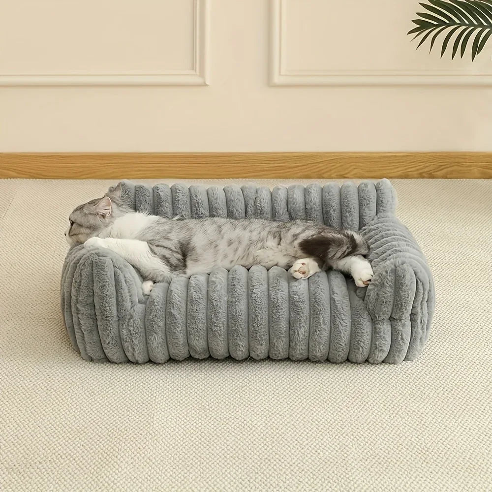 Comfortable Cat Sofa, Cute Soft Cat Bed, Breathable Cat House, Sleeping Basket for All Sizes of Cats, Suitable for All Seasons, Comfortable Pet Bed, Modern Pet Furniture