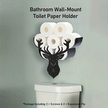 Deer Head Toilet Paper Holder Rack - Montero Milan