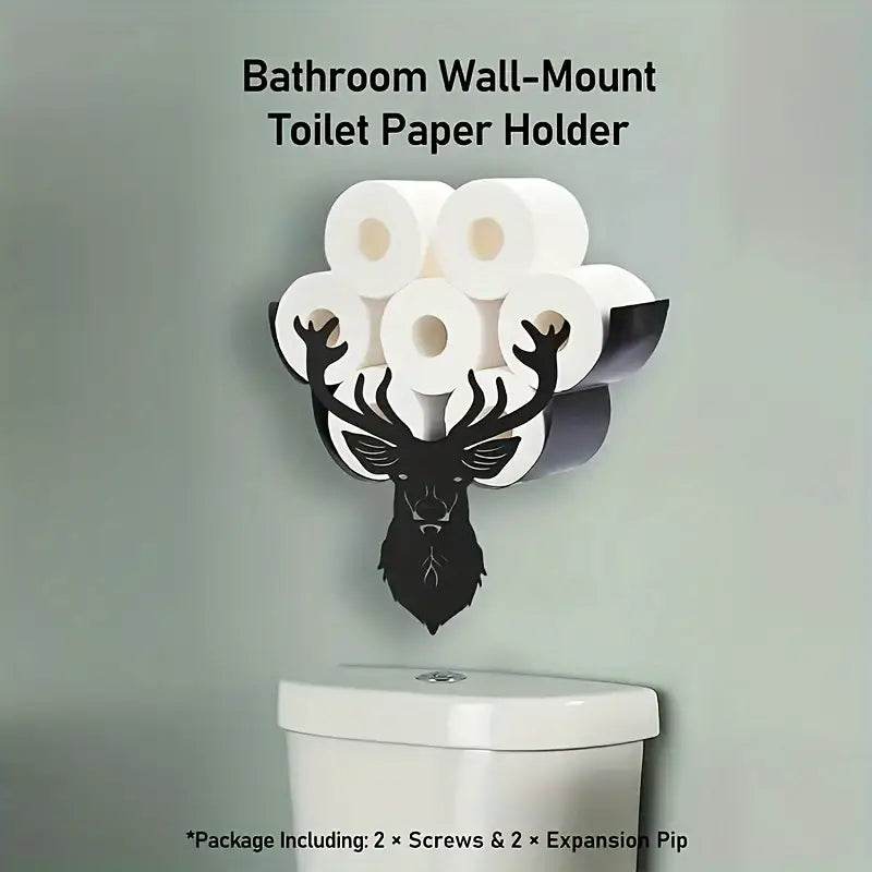 Deer Head Toilet Paper Holder Rack - Montero Milan