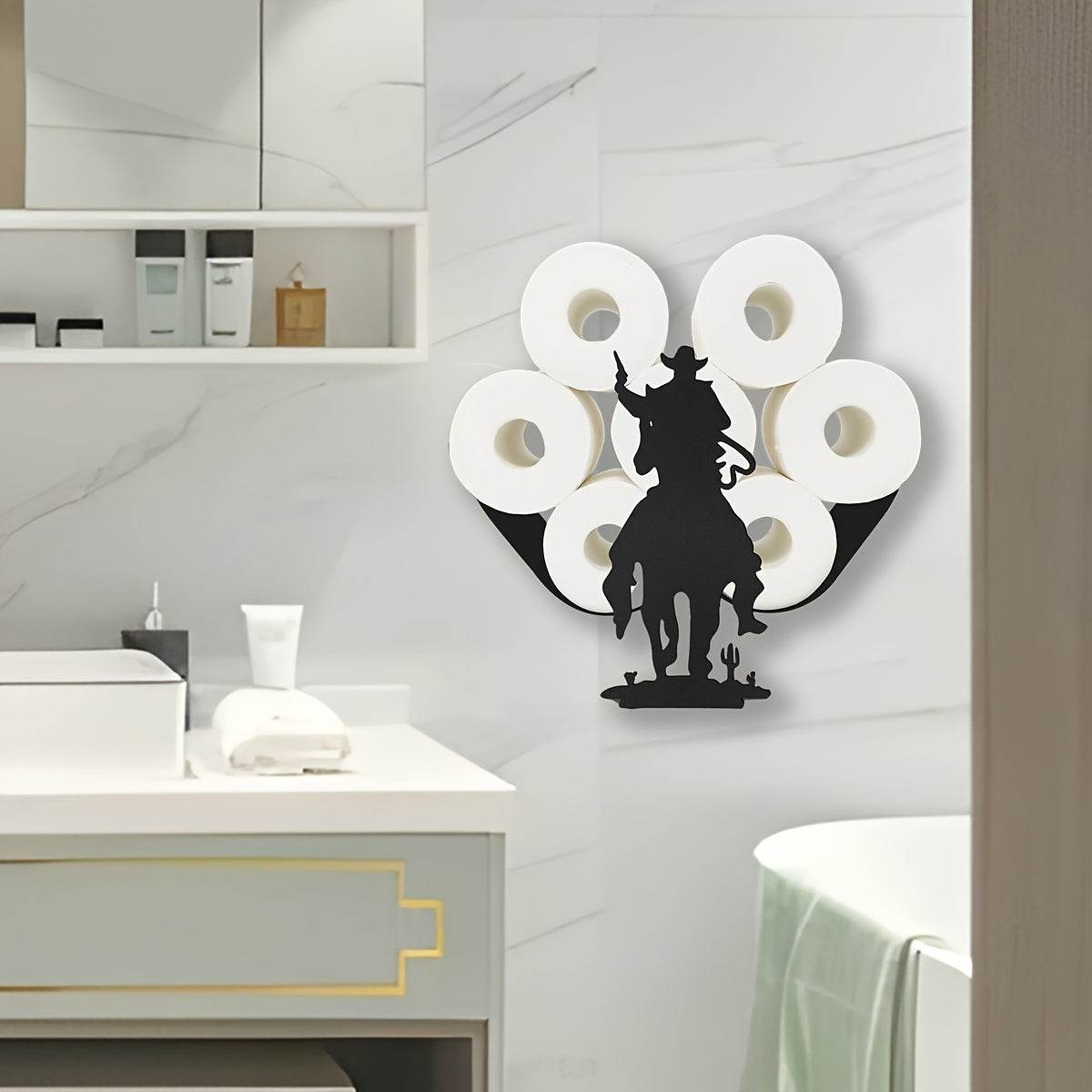 Western Cowboy Toilet Paper Holder Rack - Montero Milan