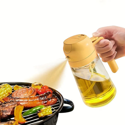 Montero Milan 1 Portable Olive Oil Sprayer and Pourer | 470ML Plastic Kitchen Oil Bottle for Cooking, BBQ, Air Fryers, Baking, Salads