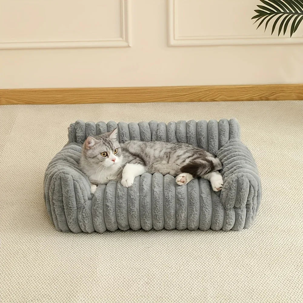 Comfortable Cat Sofa, Cute Soft Cat Bed, Breathable Cat House, Sleeping Basket for All Sizes of Cats, Suitable for All Seasons, Comfortable Pet Bed, Modern Pet Furniture