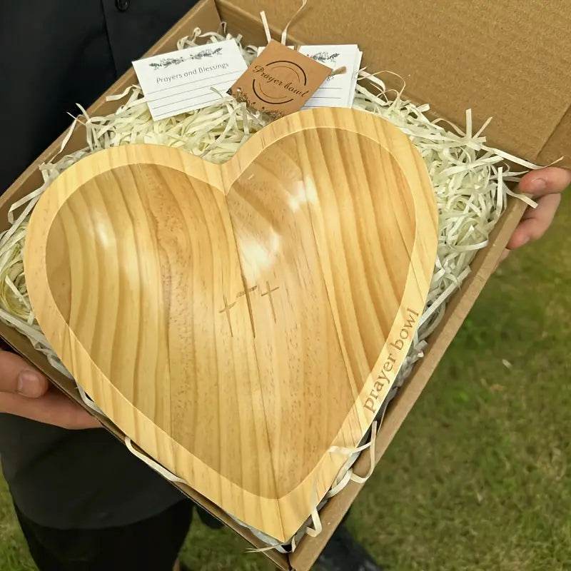 Heart-Shaped Wooden Prayer Bowl - Montero Milan