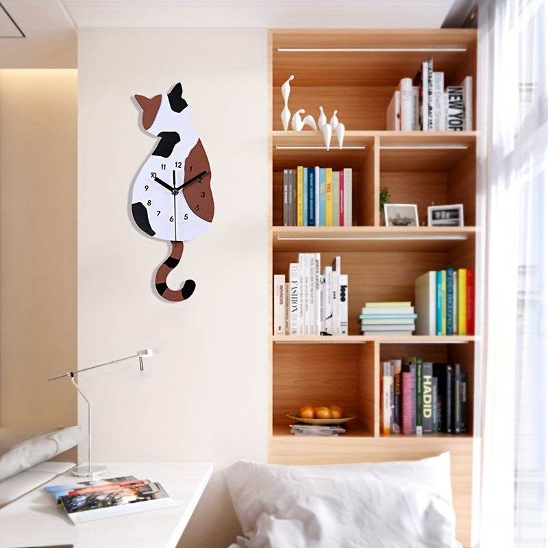 Charming Swinging Tail Kitten Clock for Any Room Decor - Montero Milan