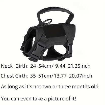Tactical Cat Vest with Adjustable Straps & Red Cross Patch - Durable 600D Nylon Chest Harness for Small Dogs & Cats, Secure Leash Attachment, Ergonomic Design for Training & Outdoor Adventures, Cat Vest Harness, Adventure Pet