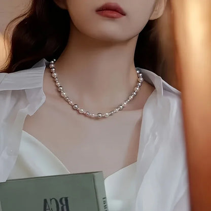 Women'S Elegant Freshwater Pearl Necklace with Shell - Classic Bohemian Style, Versatile Accessory for Daily Wear and Parties, Perfect Valentine'S Day Gift, All-Season Freshwater Pearls Necklace