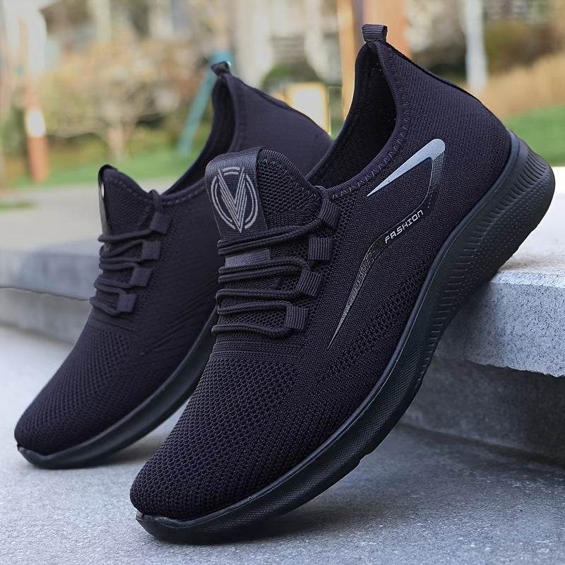 Breathable Men's Slip On Sneakers, Lightweight Comfortable Woven Non Slip Outdoor Training Running Workout - Montero Milan
