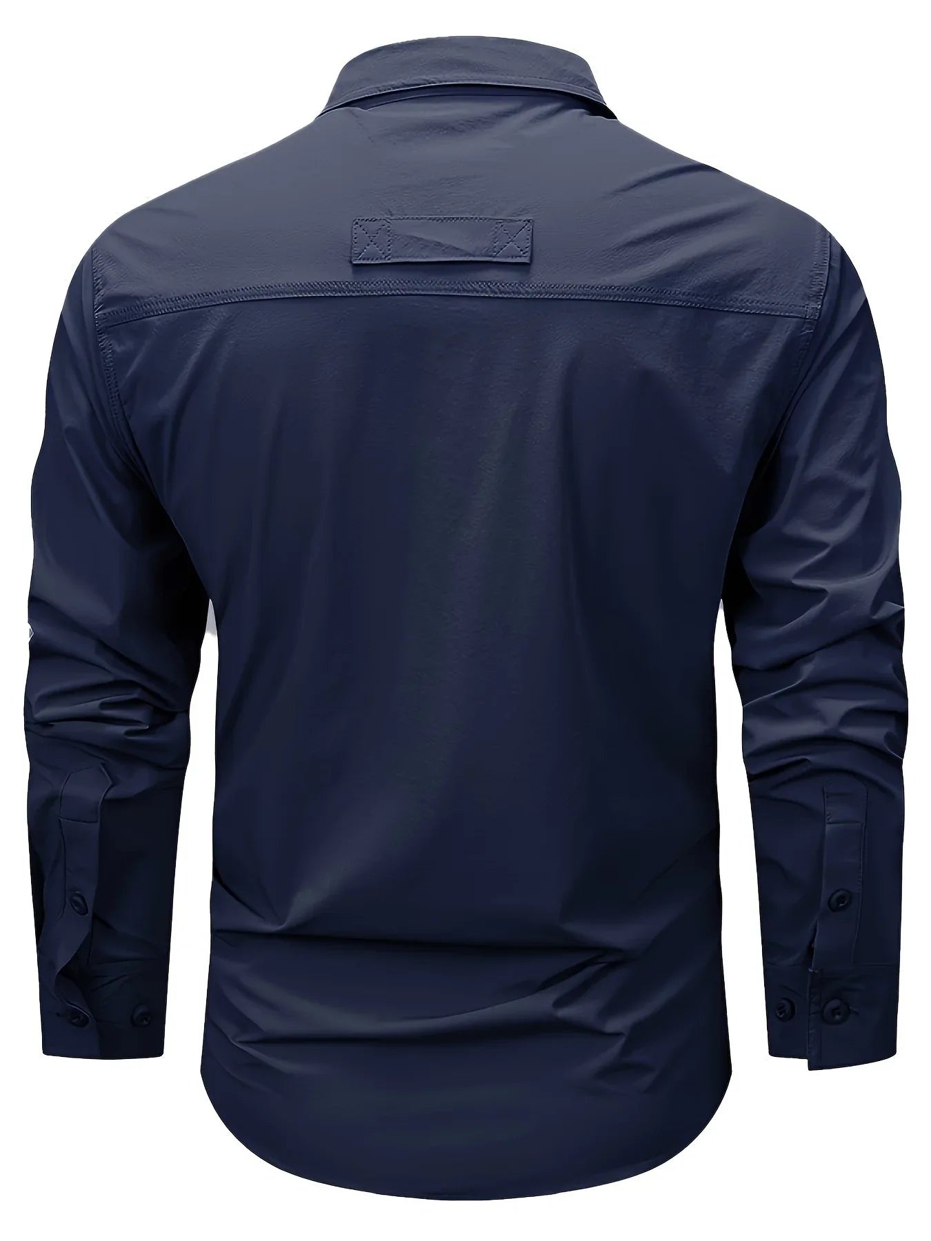 Spring And Autumn Casual Men's Long Sleeve Sunscreen Quick-drying Shirt With Multi-pockets For Outdoor Fishing