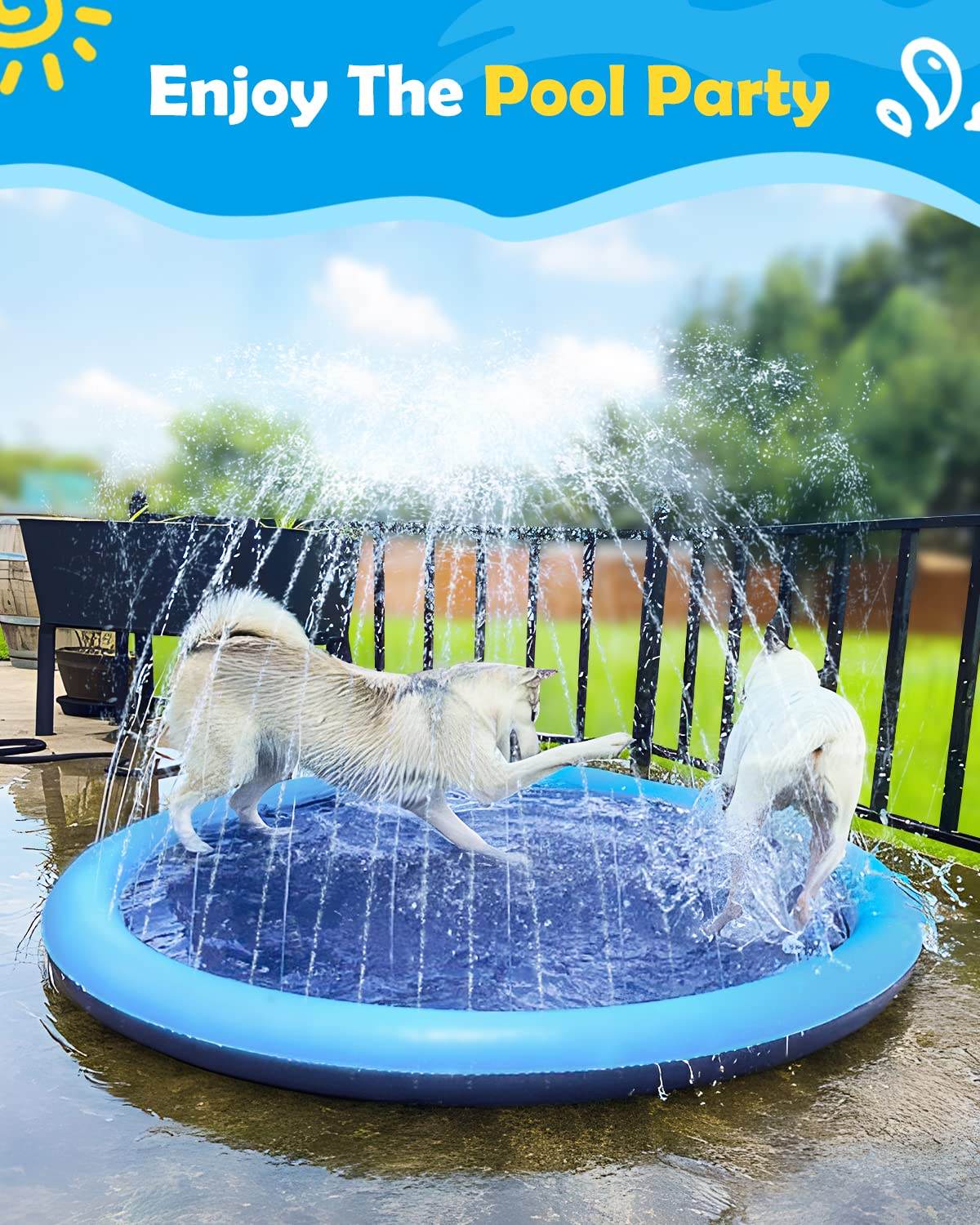 SplashPaw™ Fun Zone - The Splash Pad Makes Your Pup and Kids Happy! - Montero Milan