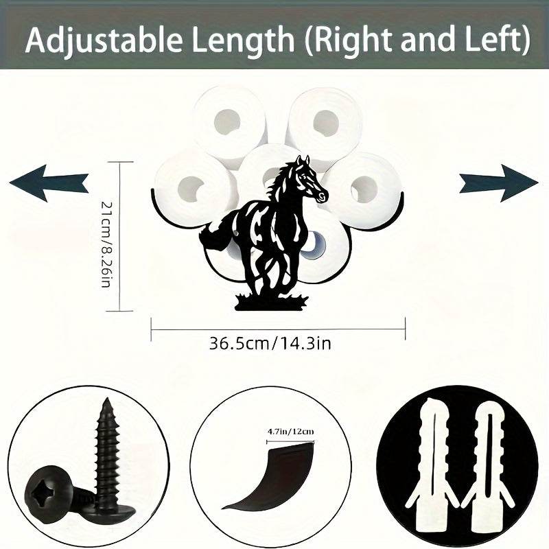 Wall Mounted Horse Toilet Paper Holder Rack - Montero Milan