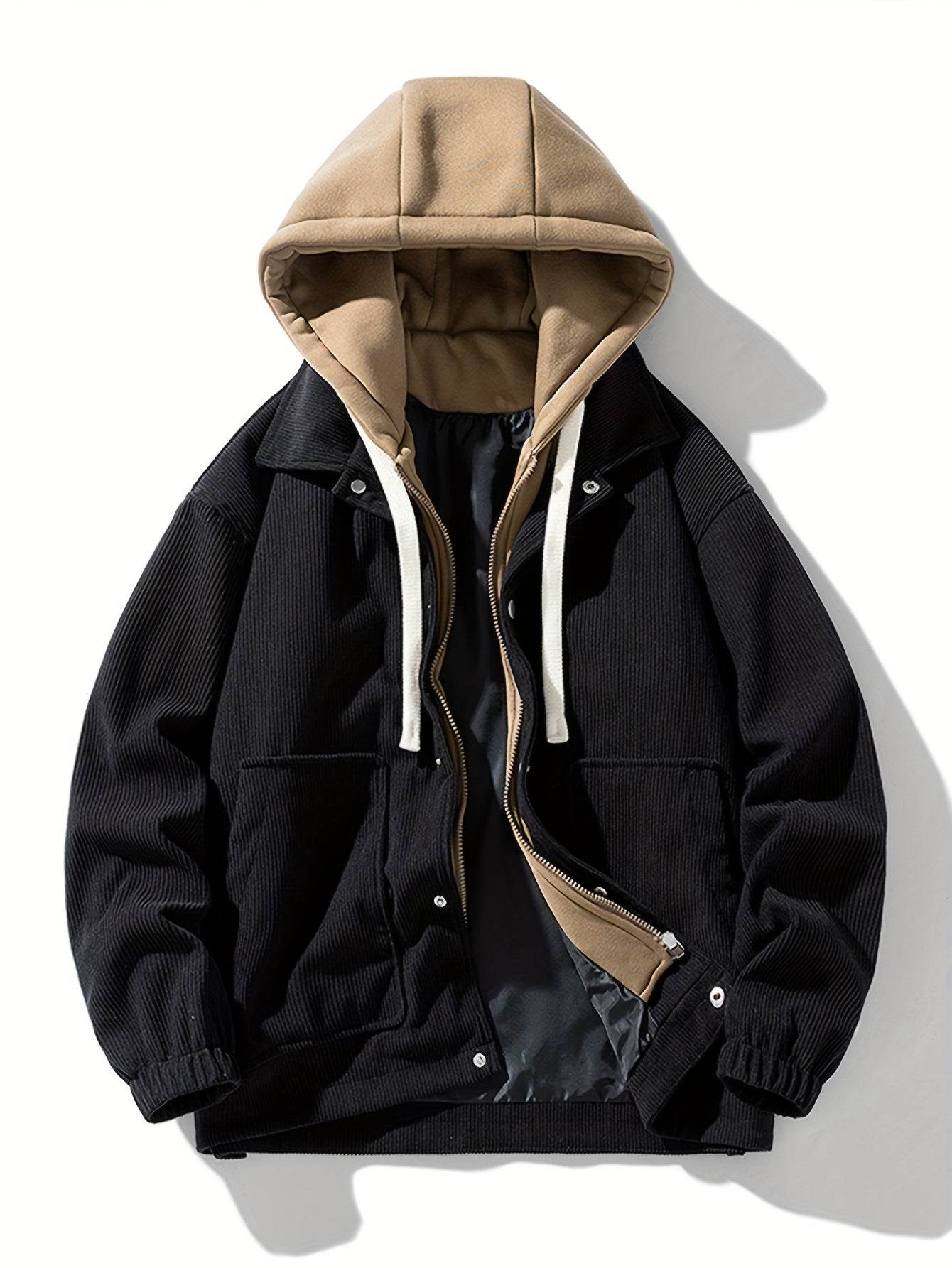 False Two-Piece Hooded Basketball Jacket - Montero Milan