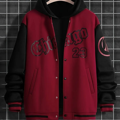 Spring And Autumn Street Men's Fashion Trend Loose Casual Baseball Uniform Jacket, Suitable For Outdoor And Dating