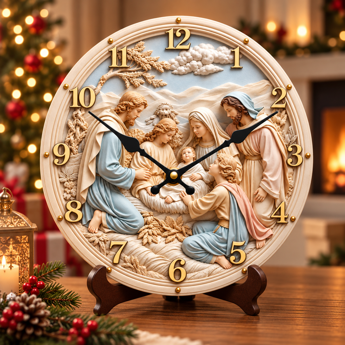 Holy Family Nativity Wall Clock