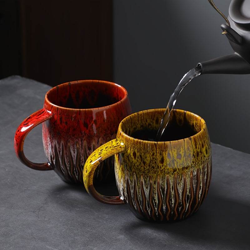 [Creative | Coffee] 20.29oz Creative Coffee Cup, Mug Coffee Cup Beer Mug Milk Cup | Japanese Kiln Transformation, Designed for Couples / Family / Office Use - Montero Milan
