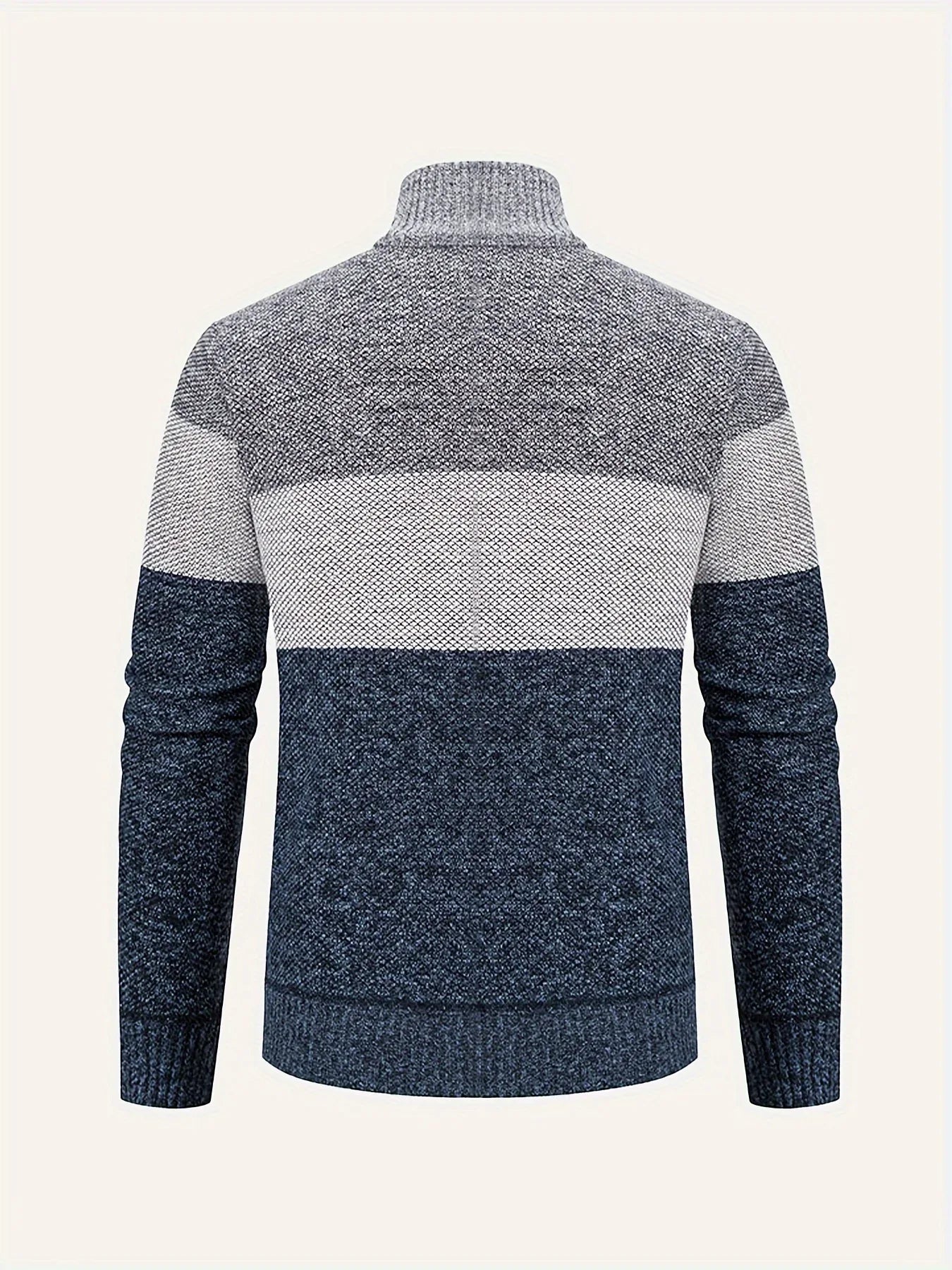 Men'S Knitted Cardigan with a Stand-Up Collar, a Casual And Stylish Outerwear.