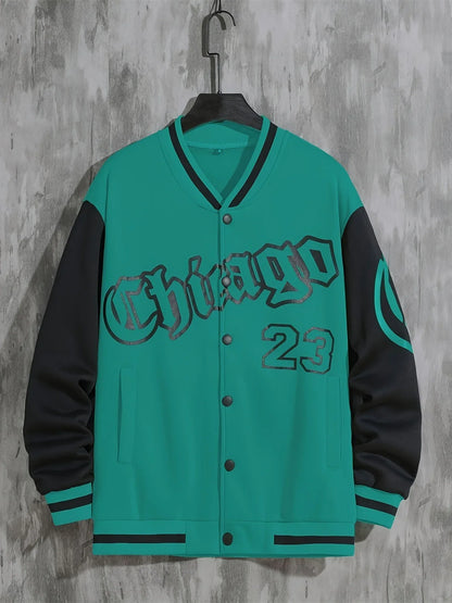 Spring And Autumn Street Men's Fashion Trend Loose Casual Baseball Uniform Jacket, Suitable For Outdoor And Dating