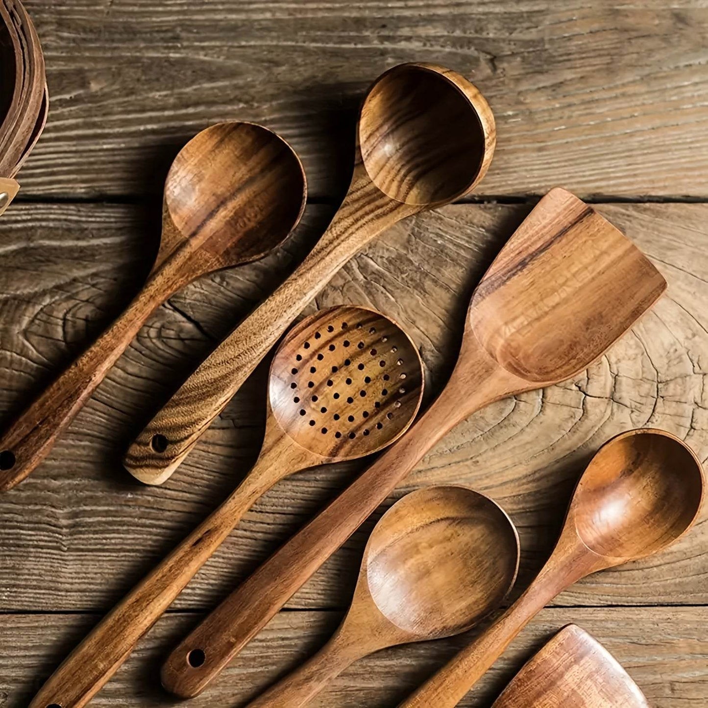 Natural Wood Kitchen Utensil Set (5PCs) - Montero Milan