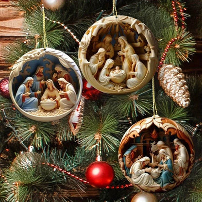 Classic Christmas Nativity Ornaments (1 / 6 / 12 PCs) - Montero Milan