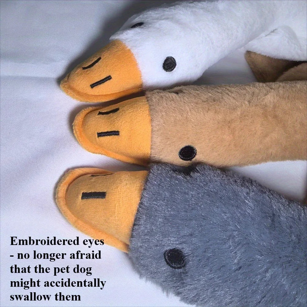 1pc White/Grey/Brown Soft Plush Toy, Duck-Companion Play Toy for Dogs, Release Dog Energy, Suitable for Large, Medium and Small Pets
