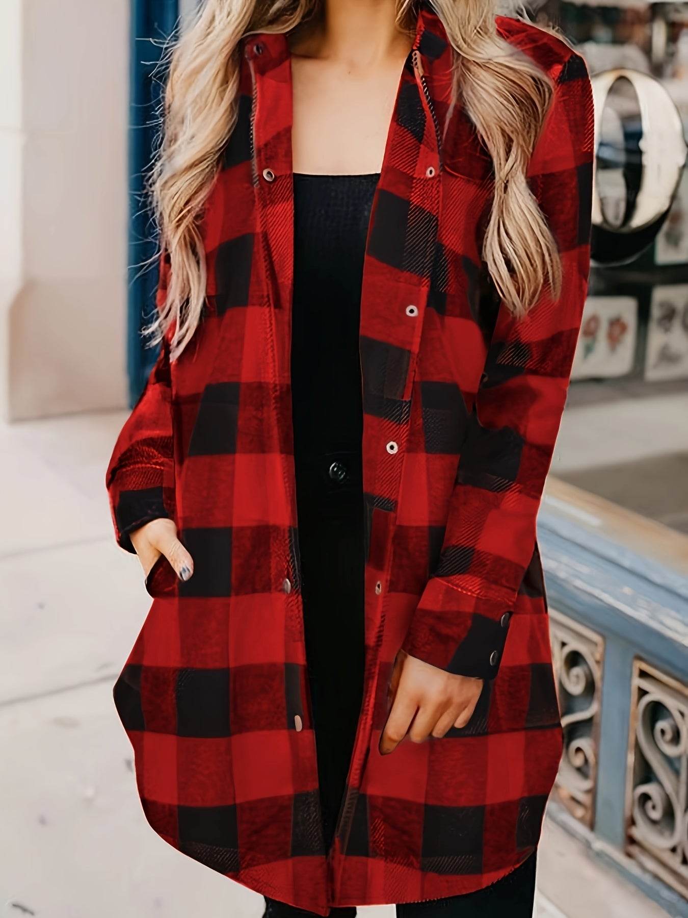 Relaxed Fit Plaid Shacket - Montero Milan