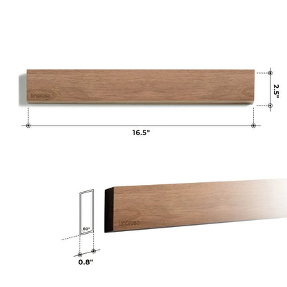 [Magnetic Knife Holder] Linoroso Magnetic Acacia Wood 16.5 Inches Wall Mounted Knife Holder, Knife Bar, Kitchen Utensil Holder - Montero Milan