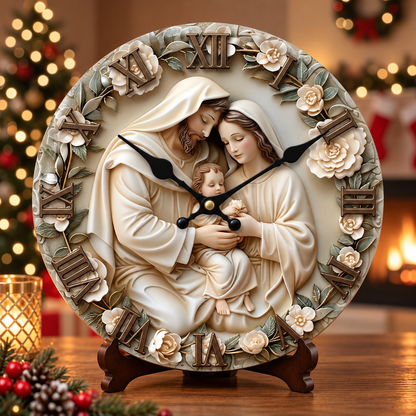 Holy Family Nativity Wall Clock