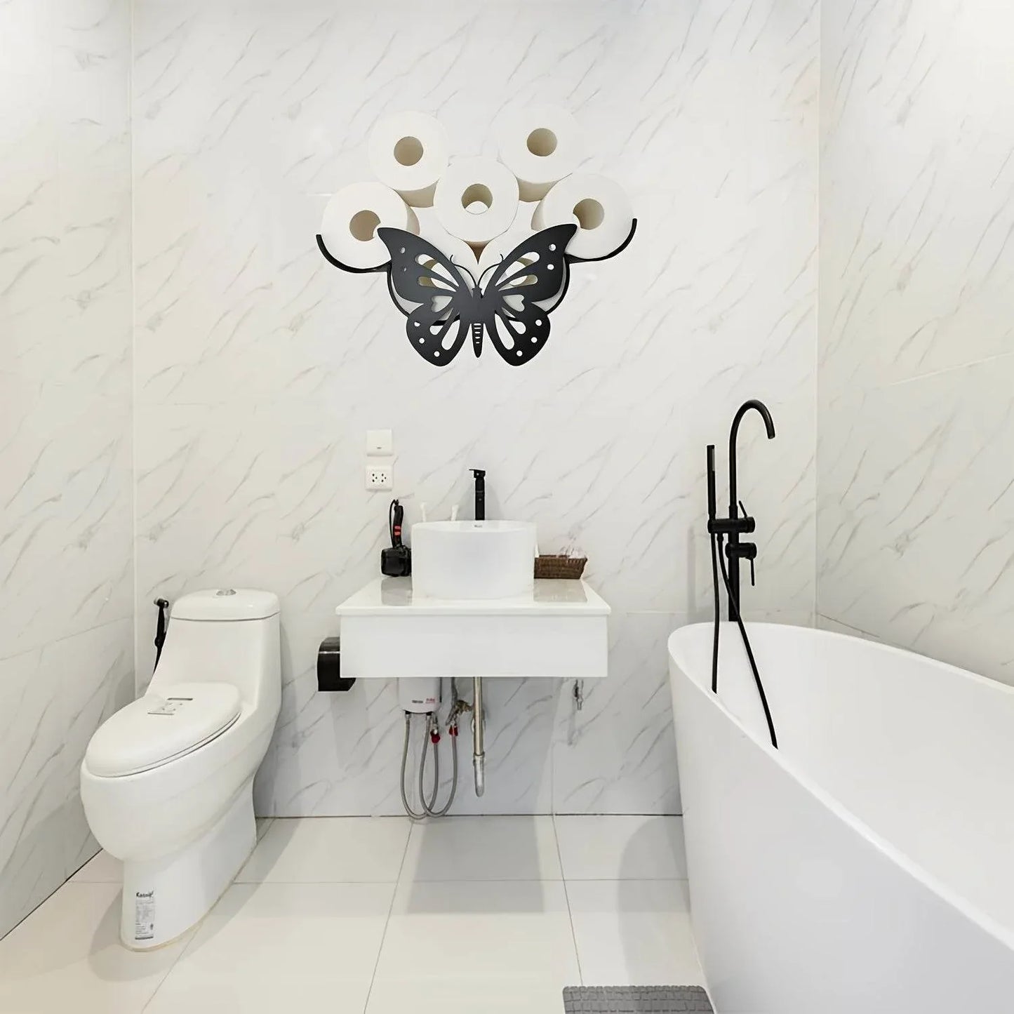 Butterfly Toilet Paper Holder Rack - Montero Milan