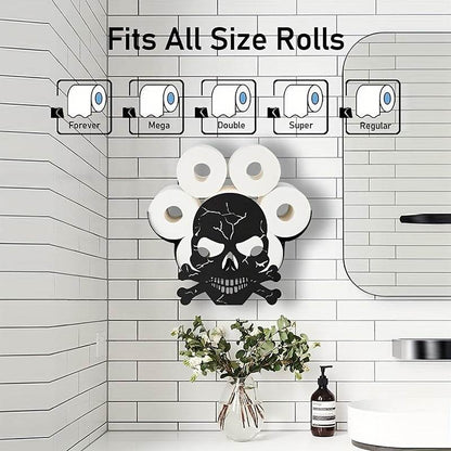Skull Toilet Paper Holder Rack - Montero Milan