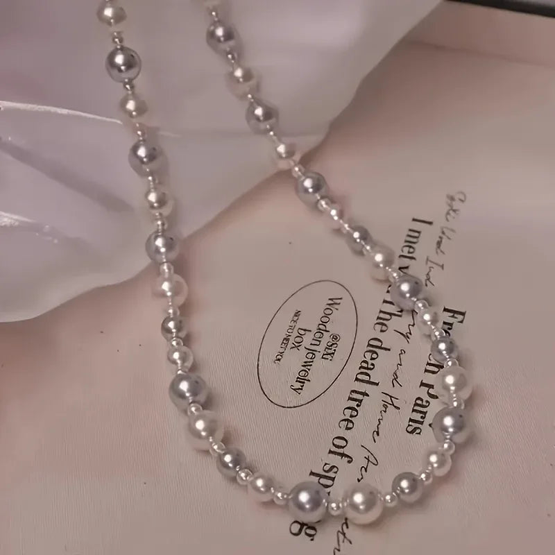 Women'S Elegant Freshwater Pearl Necklace with Shell - Classic Bohemian Style, Versatile Accessory for Daily Wear and Parties, Perfect Valentine'S Day Gift, All-Season Freshwater Pearls Necklace