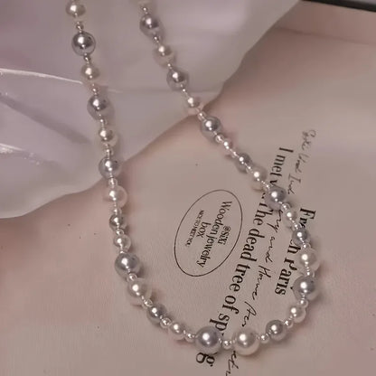 Women'S Elegant Freshwater Pearl Necklace with Shell - Classic Bohemian Style, Versatile Accessory for Daily Wear and Parties, Perfect Valentine'S Day Gift, All-Season Freshwater Pearls Necklace