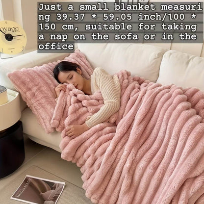 Luxe Faux Rabbit Fur Throw Blanket - Montero Milan