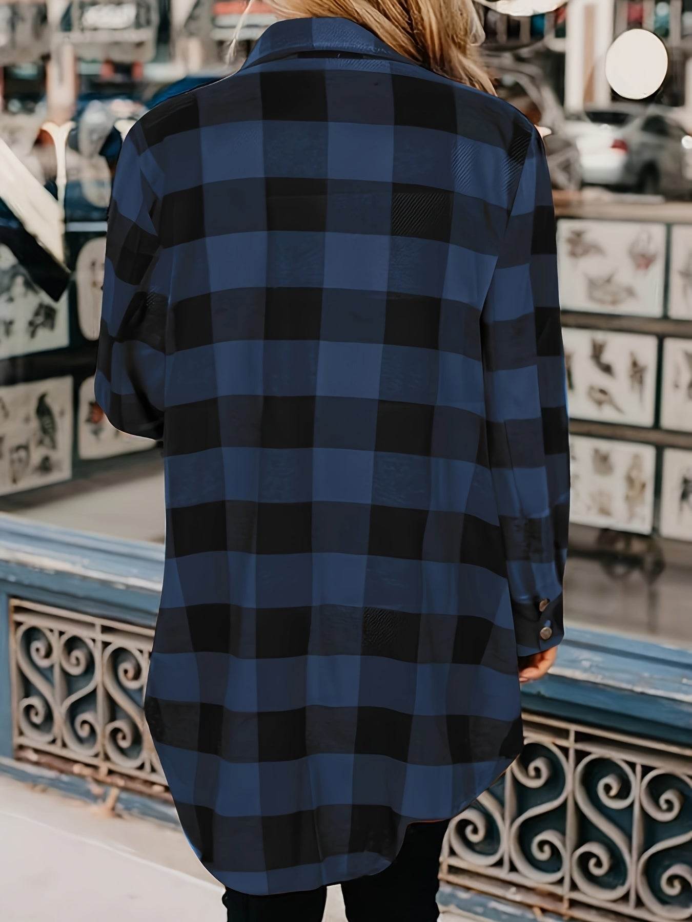 Relaxed Fit Plaid Shacket - Montero Milan
