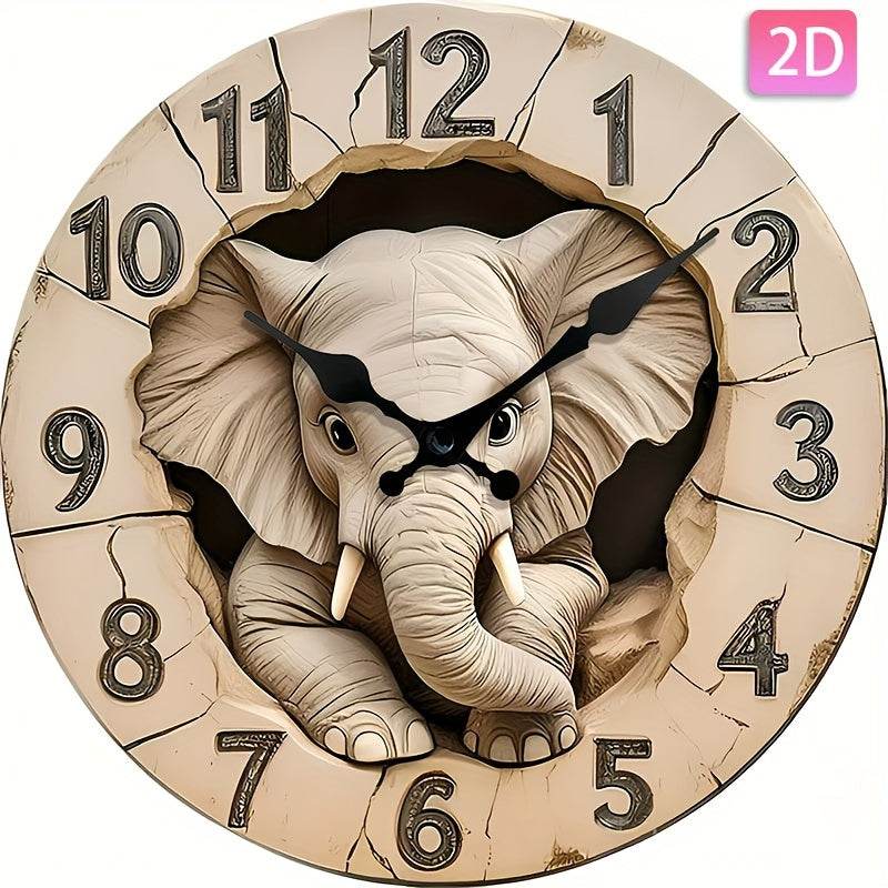 Creative Elephant Silent Wall Clock Ideal Home Decor - Montero Milan