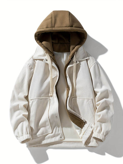False Two-Piece Hooded Basketball Jacket - Montero Milan