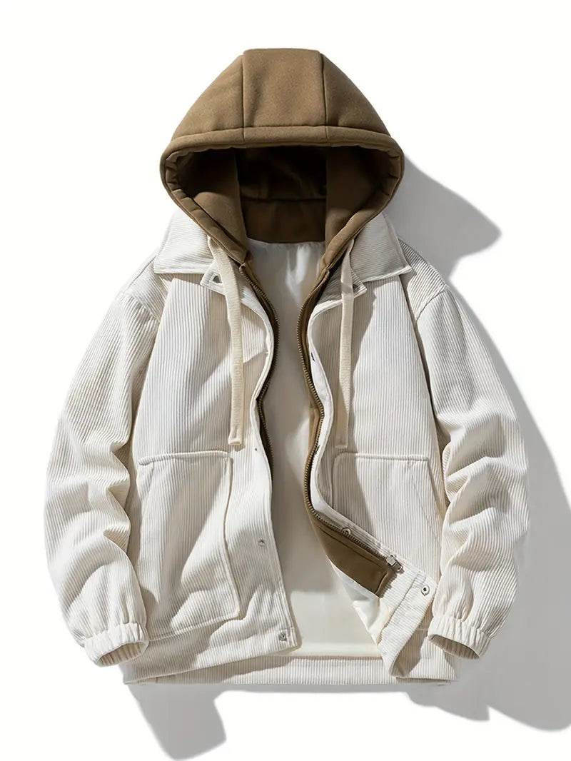 False Two-Piece Hooded Basketball Jacket - Montero Milan